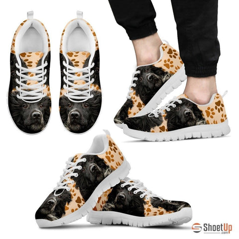 Portuguese Water Dog (White/Black) Running Shoes For Men-Free Shipping