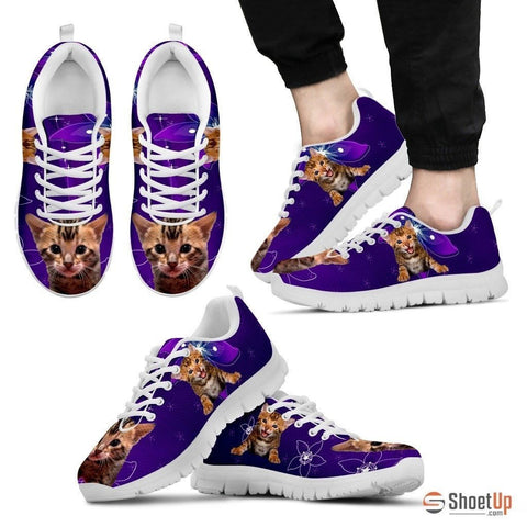 Lovely Bengal Cat Print Running Shoe For Men- Free Shipping