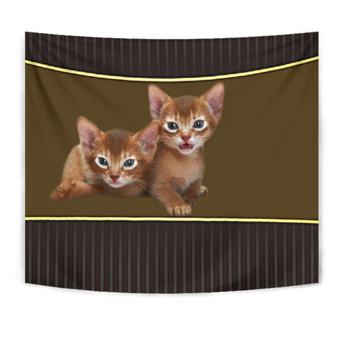Abyssinian cat Print Tapestry-Free Shipping