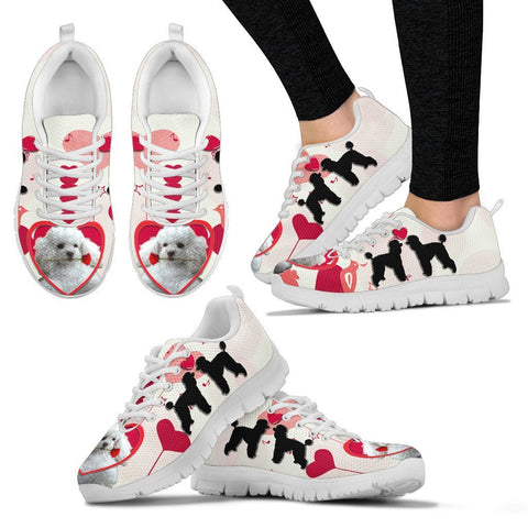 Valentine's Day Special Poodle Dog Print Running Shoes For Women- Free Shipping