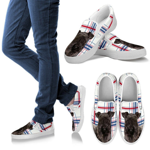 Kerry Blue Terrier Print Slip Ons For Women-Express Shipping