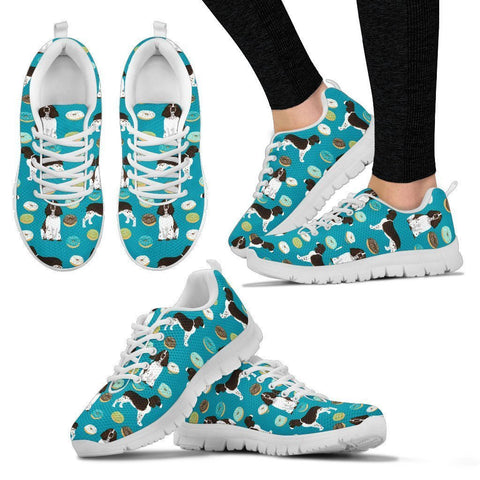 English Springer Spaniel Pattern Print Sneakers For Women- Express Shipping