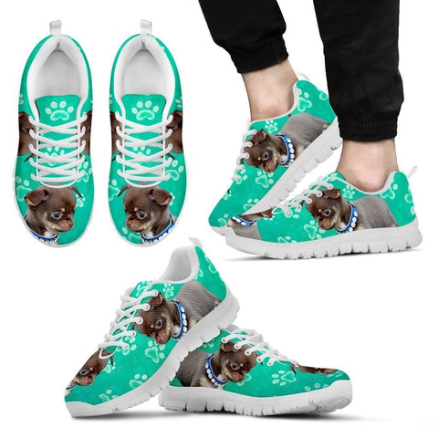 Paws Print Chihuahua (Black/White) Running Shoes For Men-Limited Edition-Express Delivery