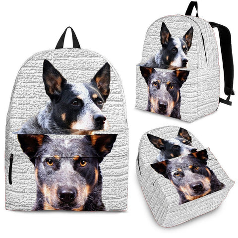 Australian Cattle Dog Print Backpack-Express Shipping