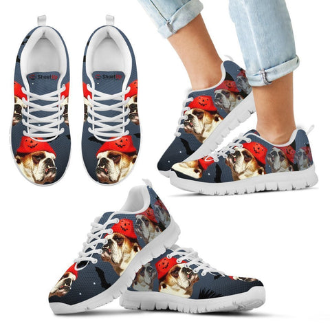 Bulldog With Halloween Print Running Shoes For Kids-Free Shipping