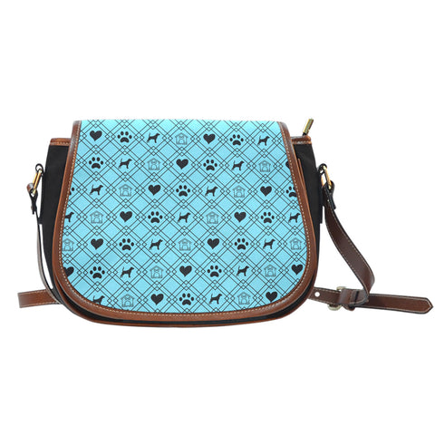 Light Blue Dog Lover Saddle Bag