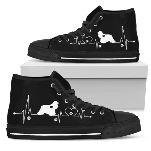 Heartbeat Dog Beagle Women's Black High Top