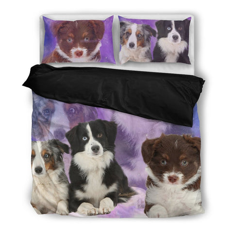 Lovely Miniature American Shepherd Print Bedding Set- Free Shipping