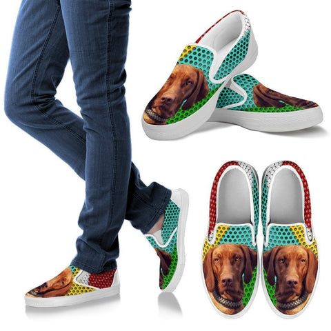 Awesome Vizsla Dog Print Slip Ons For Women-Free Shipping