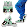 Border Collie Print Slip Ons For Kids-Express Shipping