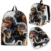 Rottweiler With Jacket Print Backpack- Express Shipping