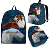 Borzoi Dog Print Backpack-Express Shipping