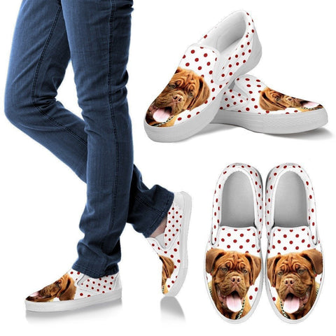 Bordeaux Mastiff (Dogue de Bordeaux) Print Slip Ons For Women- Express Shipping