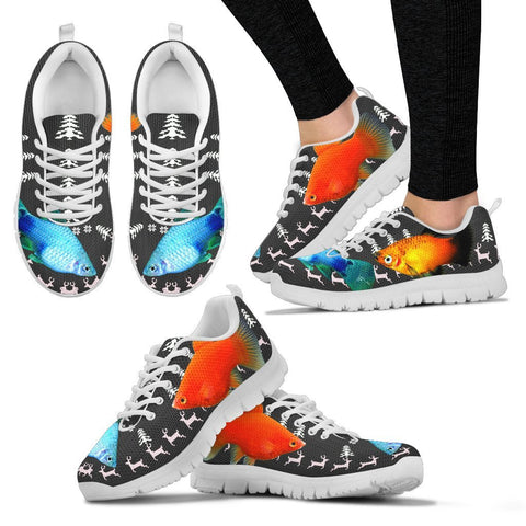 Platy Fish Print Christmas Running Shoes For Women- Free Shipping