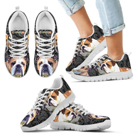Bulldog Print-Kid's Running Shoes-Free Shipping