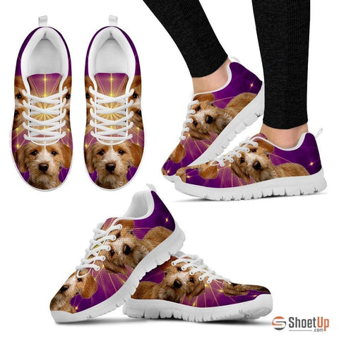 Basset Fauve de Bretagne Dog (White/Black) Running Shoes For Women-Free Shipping