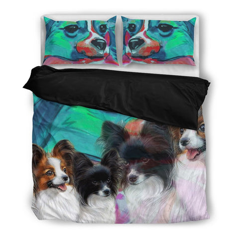 Lovely Papillon Dog Print Bedding Set- Free Shipping