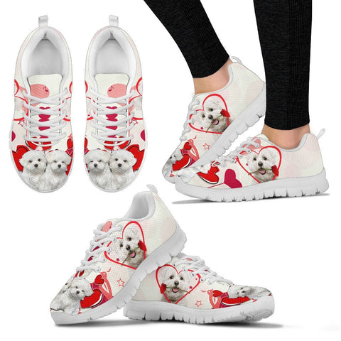 Valentine's Day Special Maltese Dog 2Print Running Shoes For Women- Free Shipping