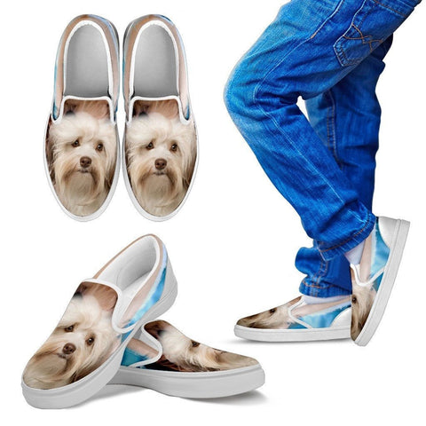 Cute Havanese Print Slip Ons For Kids- Express Shipping