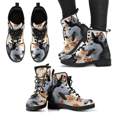 New Siberian Husky Print Boots For Women-Free Shipping