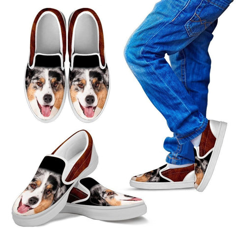 American Shepherd Print Slip Ons For Kids- Express Shipping