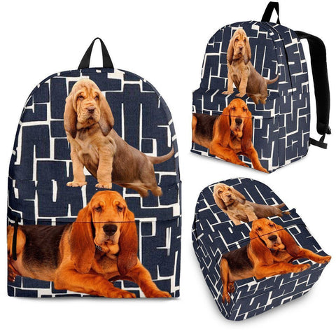 Bloodhound Dog Print Backpack-Express Shipping