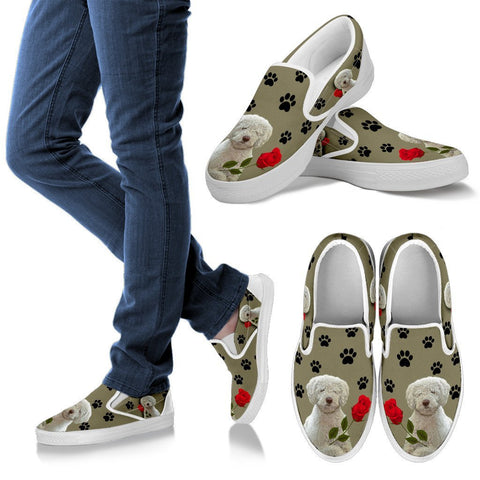 Valentine's Day Special-Spanish Water Dog Print Slip Ons For Women-Free Shipping