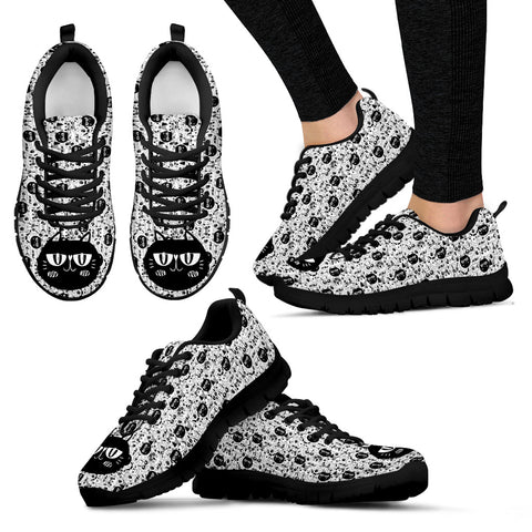 Cute Cat Sneakers - Women