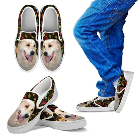 Aidi(Atlas Mountain) Dog Print Slip Ons For Kids-Express Shipping