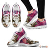 Cat Print Pink Running Shoe (Women)- Free Shipping