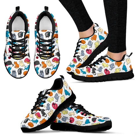 Fun and Colorful Cats Women's Sneakers