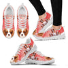 Cavalier King Charles Spaniel On Red Print Sneakers For Women And Kids- Free Shipping