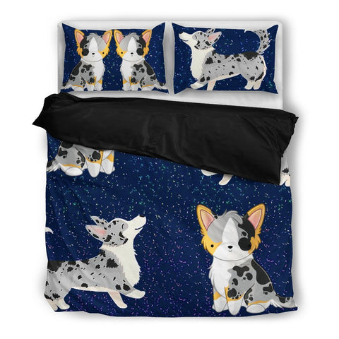 Cute Cardigan Welsh Corgi Print Bedding Set- Free Shipping