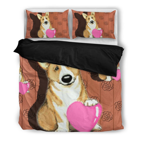 Valentine's Day Special-Pembroke Welsh Corgi Print Bedding Set-Free Shipping