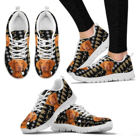 Vizsla Christmas Print Running Shoes For Women-Free Shipping