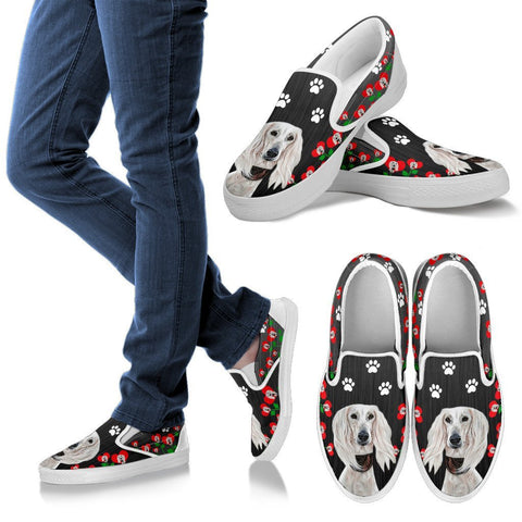 Valentine's Day Special-Saluki Dog Print Slip Ons For Women-Free Shipping
