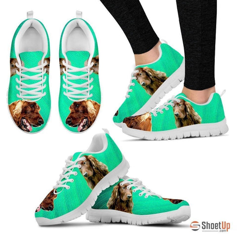 Irish Setter Printed (Black/White) Running Shoes For Women-Free Shipping