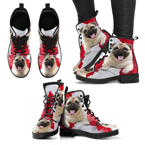 Valentine's Day Special Pug On Red Print Boots For Women-Free Shipping
