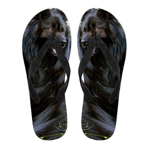 Belgian Sheepdog Flip Flops For Men- Free Shipping