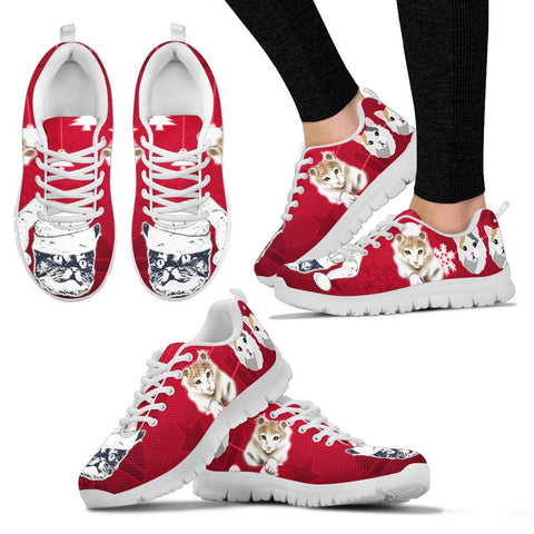 American Curl Christmas Running Shoes For Women- Free Shipping