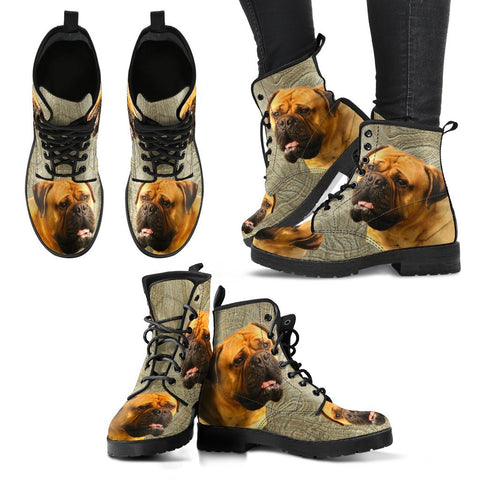 New Bullmastiff Print Boots For Women- Free Shipping