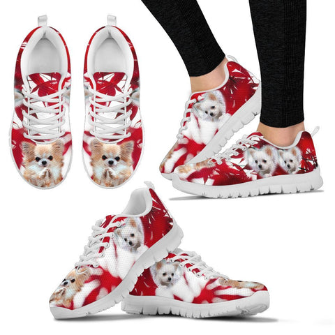 Valentine's Day Chihuahua Dog On Red Print Running Shoes For Women- Free Shipping