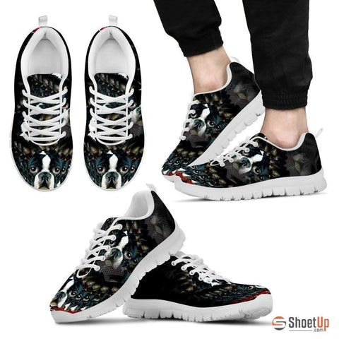 Boston Terrier Dog Print Running Shoe Men - Free Shipping