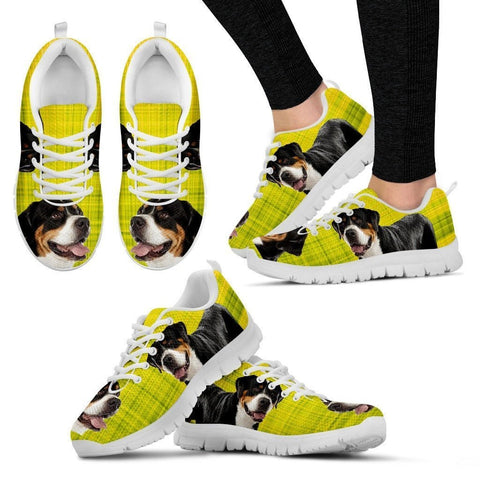 Greater Swiss Mountain Dog Print (Black/White) Running Shoes For Women-Free Shipping