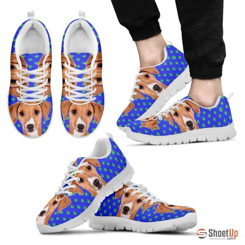 Azawakh Dog (White/Black) Running Shoes For Men-Free Shipping