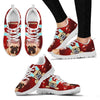 French Bulldog On Red-Women's Running Shoes-Free Shipping