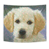 Golden Retriever Puppy Art Print Tapestry-Free Shipping