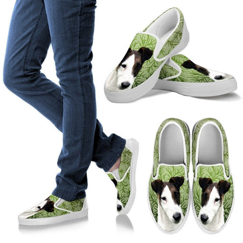 Smooth Fox Terrier Dog Print Slip Ons For Women-Express Shipping