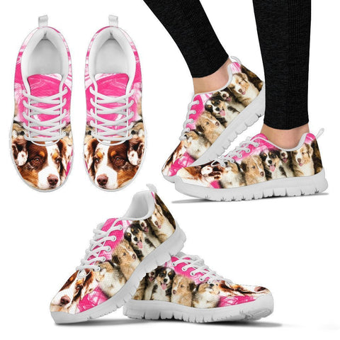 Australian Shepherd Print Sneakers For Women- Free Shipping