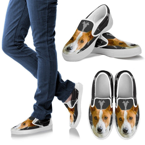 Basenji Print Slip Ons For Women- Express Shipping